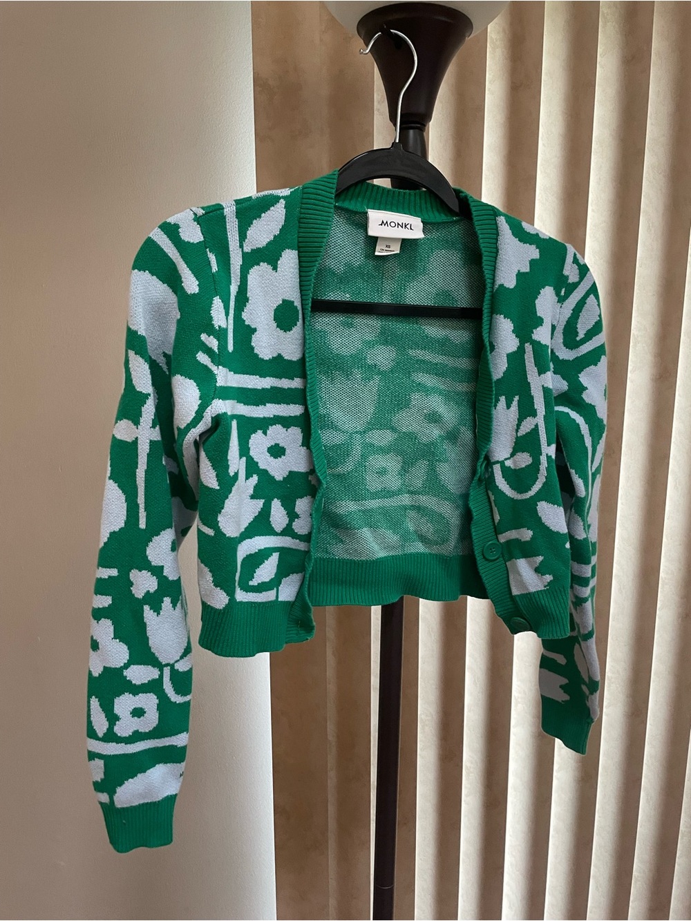 Women’s lightweight floral cardigan - Green - XS - spring cardigan
